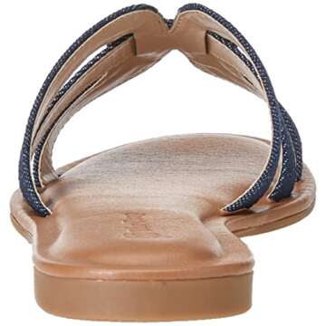 The Drop Women's Monika Flat H-Band Slide Sandal, Chambray, 11