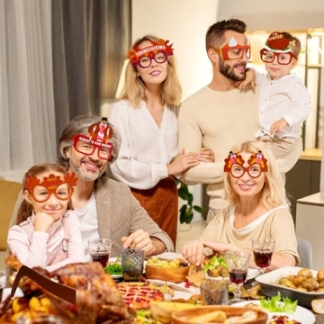 JOYIN 24 Pcs Thanksgiving Turkey Eyeglasses for Fun Celebrations