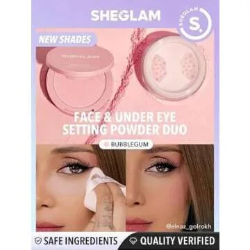 SHEGLAM Bubblegum Pink Setting Powder Duo for Flawless Finish