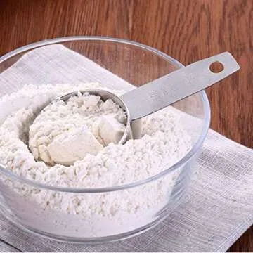 Stainless Steel Measuring Cups Set of 5 - Stackable Measuring Cup Set for Dry Foods or Liquids - Metal Measuring Cups for Cooking and Baking