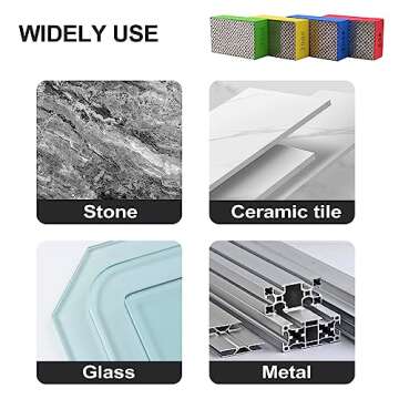 EGOFIX 4pcs Diamond Hand Polishing Pads for Ceramic Tile Glass Grinding,Sanding Blocks Polishing 60#,100#,200#,400#