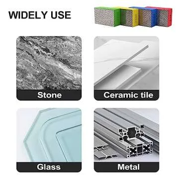 EGOFIX 4pcs Diamond Hand Polishing Pads for Ceramic Tile Glass Grinding,Sanding Blocks Polishing 60#,100#,200#,400#