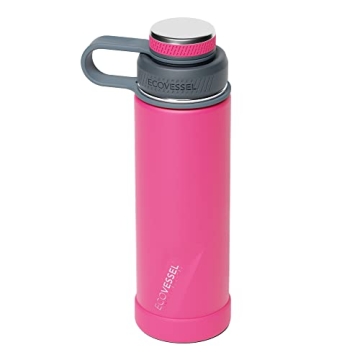 EcoVessel Stainless Steel Water Bottle with Insulated Dual Lid, Insulated Water Bottle with Strainer...