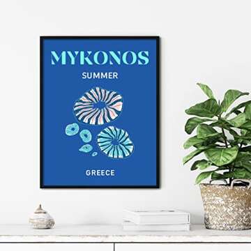 Whaline 9Pcs Preppy Travel Wall Art Prints Colorful Abstract Aesthetic Room Decor Minimalist Poster for Teen Girls Bedroom Pink College Dorm Posters(UNFRAMED 8x10in)