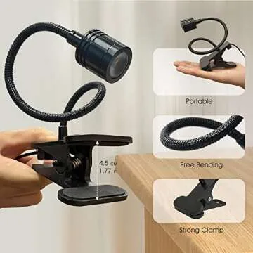 Briignite Gel X Lamp, 395nm UV LED Nail Lamp Flash Cure with Gooseneck and Clamp, Flash Cure Light f...