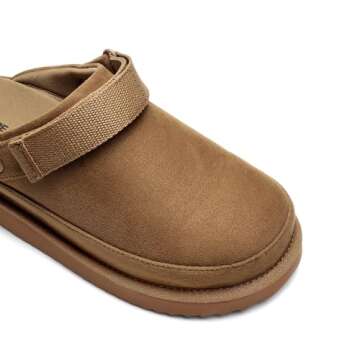 DREAM PAIRS Women's Clog Slippers Women's Platform Clogs for Women Mules Slip on Shoes Adjustable,Size 7.5,Chestnut,DWUMMU2503