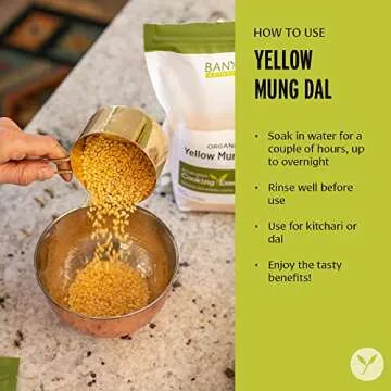 Premium Banyan Botanicals Organic Yellow Mung Dal 1.65 lbs