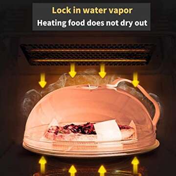 2 Pack Microwave Splatter Cover, Transparent Cover, Microwave Plate Cover Lid with Handle and Adjust...