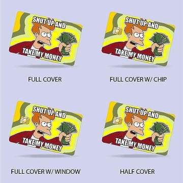 Funny Debit Card Stickers Set — Durable, Unique Designs, Great Gift!