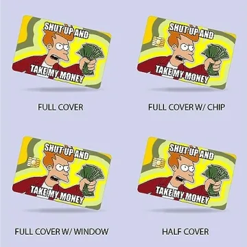 Funny Debit Card Stickers Set — Durable, Unique Designs, Great Gift!