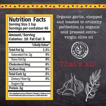 Garlic Gold Toasted Nuggets, Crunchy Roasted Garlic Seasoning, USDA Certified Organic Salad Topper, ...