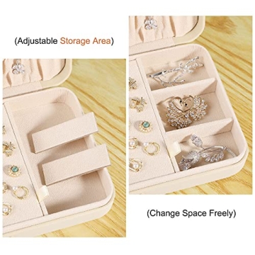 Compact LANDICI Jewelry Box, Elegant Travel Organizer