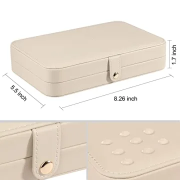 Compact LANDICI Jewelry Box, Elegant Travel Organizer