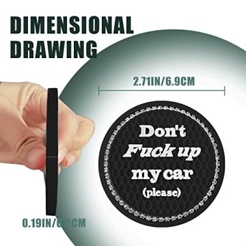 Bling Rhinestone Car Coasters for All Vehicle Cup Holders