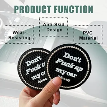 Bling Rhinestone Car Coasters for All Vehicle Cup Holders