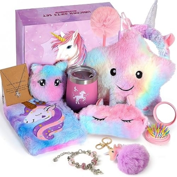 Unicorn Plush Gifts Set for Girls Aged 5-12