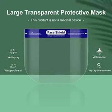 5Pcs Safety Full Face Shield - Comfort & Clarity