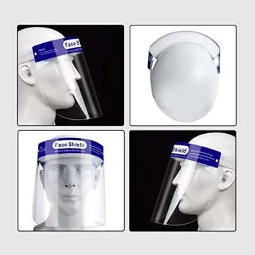 5Pcs Safety Full Face Shield - Comfort & Clarity