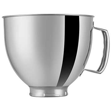 5QT Stainless Steel Bowl for KitchenAid Mixers - Durable & Stylish