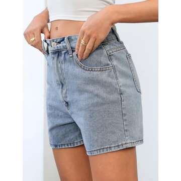 Stylish SweatyRocks Women's High Waist Denim Shorts