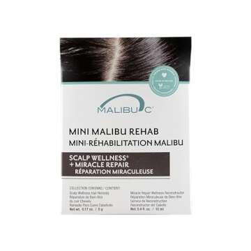 Malibu C Mini Malibu Rehab Scalp Wellness - Contains 2 Hair Remedy Packets - Vitamin Infused Deep Co...
