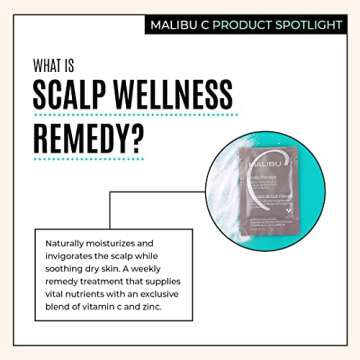 Malibu C Mini Malibu Rehab Scalp Wellness - Contains 2 Hair Remedy Packets - Vitamin Infused Deep Conditioner for Hair Health - Scalp Rejuvenating Hair Care