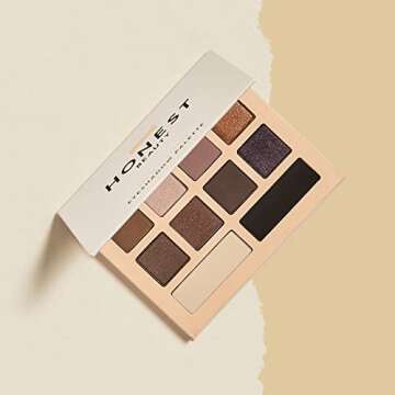 Honest Beauty Eyeshadow Palette with 10 Pigment-Rich Shades, 0.67 oz. and Honest Beauty Extreme Length Mascara + Lash Primer | 2-in-1 Boosts Lash Length, Volume & Definition, 0.27 fl. oz.