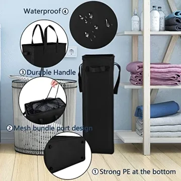 Odonata Slim Laundry Hamper for Small Spaces and Easy Use