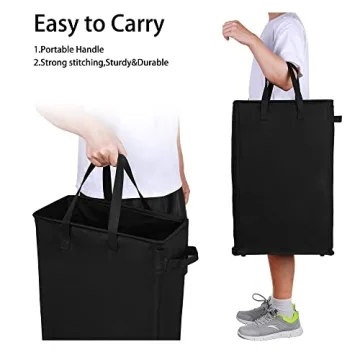 Odonata Slim Laundry Hamper for Small Spaces and Easy Use