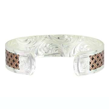 Montana Silversmiths Classic Legacy Weave Crossing Paths Cuff Bracelet - BC3913BRS