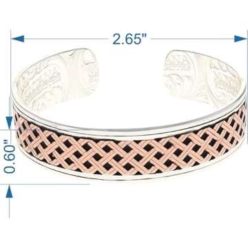 Montana Silversmiths Classic Legacy Weave Crossing Paths Cuff Bracelet - BC3913BRS