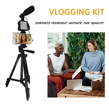 Smartphone Video Kit with Tripod and Microphone for Vlogging