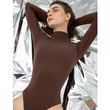Buy PUMIEY Women's Long Sleeve Mock Neck Bodysuit Online