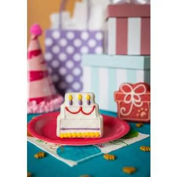 Wufers Dog Birthday Cookie Box - Dog Treat, Dog Cookies, Dog Gifts, Human Grade Ingredients, Cute Hand Decorated and Gentle for Tummies of All Breed Sizes - 9 Cookies, Birthday Girl