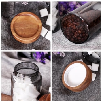 SAIOOL Airtight Kitchen Jars, 580ml Storage Set of 2