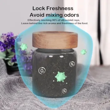 SAIOOL Airtight Kitchen Jars, 580ml Storage Set of 2