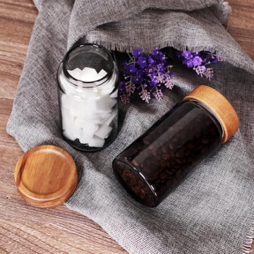 SAIOOL Airtight Kitchen Jars, 580ml Storage Set of 2