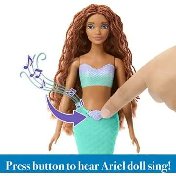 Mattel Disney The Little Mermaid Sing & Dream Ariel Fashion Doll with Signature Tail, Toys Inspired by the Movie