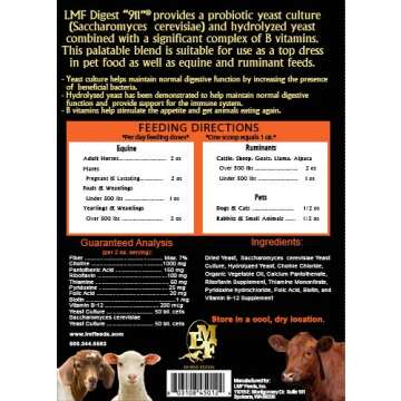 LMF Digest 911" 25 Pound prebiotic and probiotic Supplement for Horses, ruminants and Pets