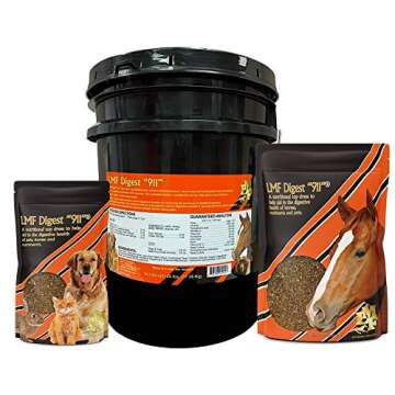 LMF Digest 911" 25 Pound prebiotic and probiotic Supplement for Horses, ruminants and Pets