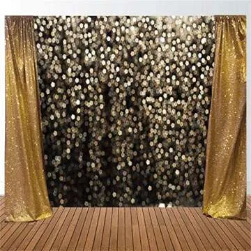 Allenjoy 7x5ft Gold Bokeh Backdrop for Events and Photos