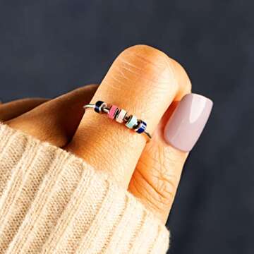 Stylish Anxiety Relief Fidget Ring for Women