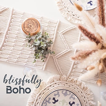 SnugLife Macrame Table Runner | Eco-Friendly Boho Decor
