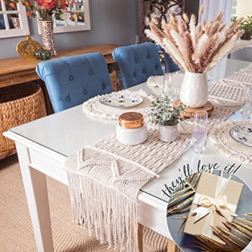 SnugLife Macrame Table Runner | Eco-Friendly Boho Decor