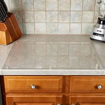 Cutting Board with Lip Edge – Clear Acrylic – Non-Slip – 20” x 16” – Countertop Protector for Chopping and Cutting Food