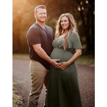 Peauty Boho Maternity Dress Maternity Dresses for Baby Shower Summer Summer Maternity Dress Casual M...