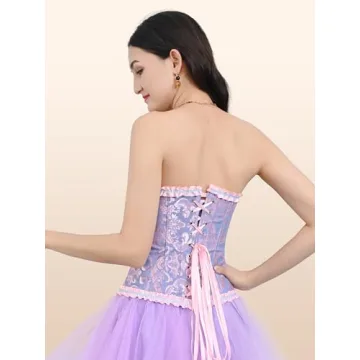 Zhitunemi Blue Corsets for Women - Plus Size Renaissance Costumes