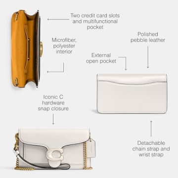 Shop Coach Polished Pebble Tabby Wristlet Chalk One Size