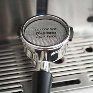 Normcore 58.5mm Puck Screen - Lower Shower Screen - Metal Coffee Reusable Filter for Espresso Portafilter Filter Basket 58mm - 1.7mm Thickness 150μm - 316 Stainless Steel