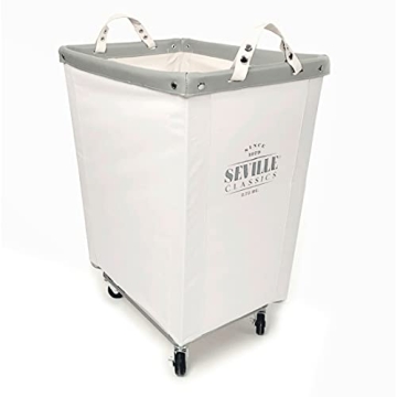 Seville Classics Heavy Duty Rolling Laundry Hamper - Large & Durable